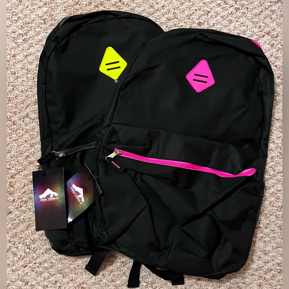 Pink , Green & Black High Trails Backpacks